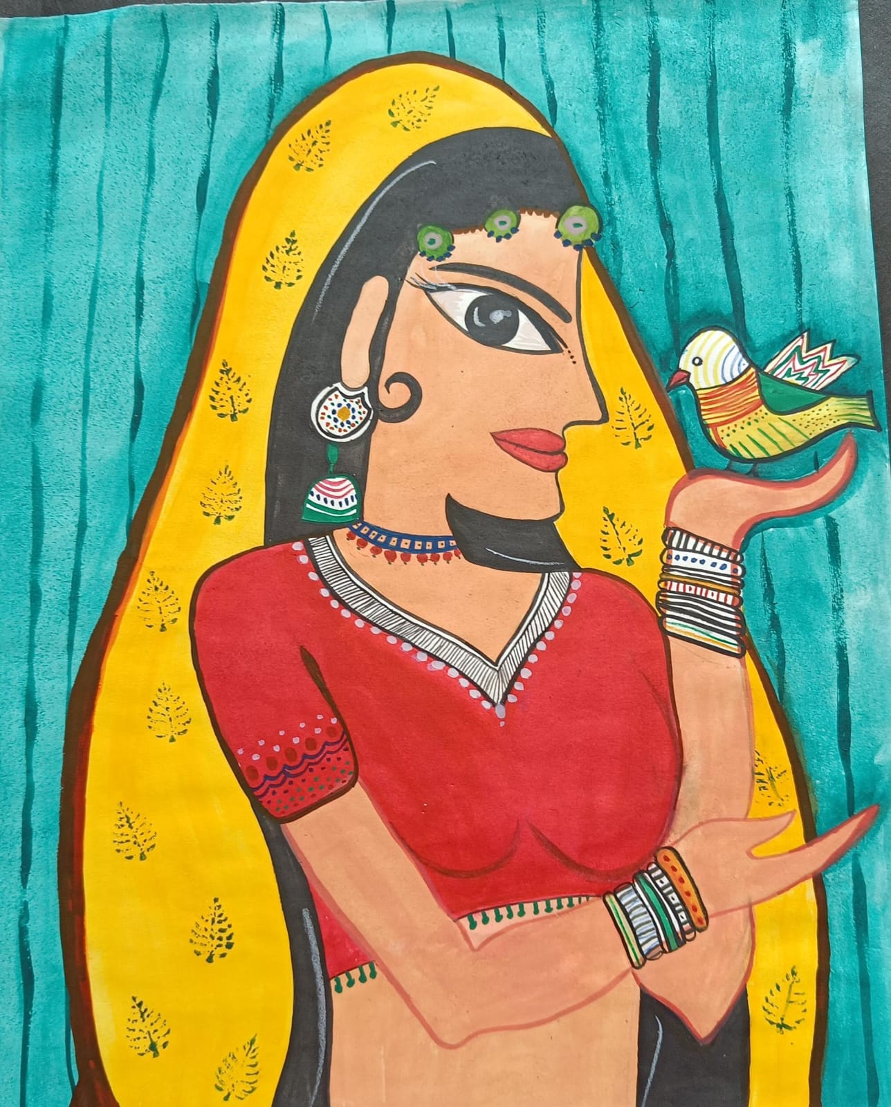 Madhubani art by Trishita goyal(8-E)